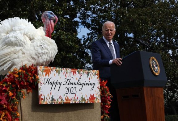 Biden pardons two turkeys, sparing them from Thanksgiving diners