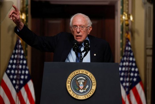 Man arrested for setting fire to US Sen. Bernie Sanders' office door in Vermont