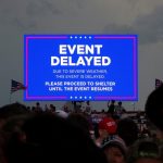 Trump cancels North Carolina rally due to storm