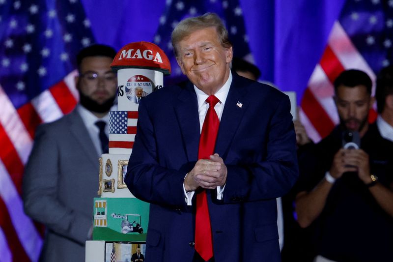 © Reuters. Donald Trump in Florida, June 14, 2024. REUTERS/Evelyn Hockstein