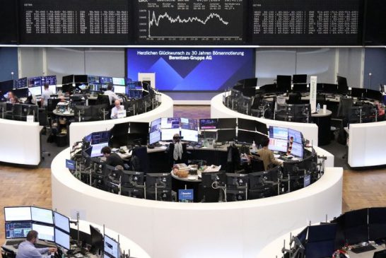 European shares rise as earnings take centre stage; Powell's comments on tap