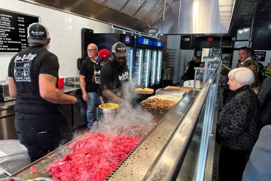 Yellen's cheesesteak lunch steals spotlight from Philadelphia tax event