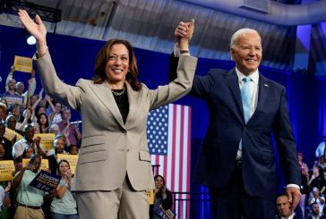 Harris courts union vote with Biden at her side